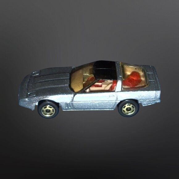 1982 Hot Wheels 80's Corvette Black Wall Metallic Gray Hong Kong - Picture 2 of 9